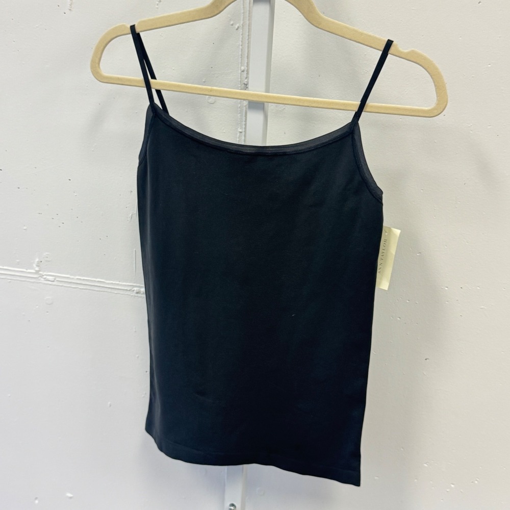 NWT Ann Taylor Seamless Camisole Adjustable Strap Tank Top 80642077 Small Black